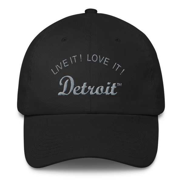 LIVE IT LOVE IT Detroit Bayside Cotton Cap in grey letters
