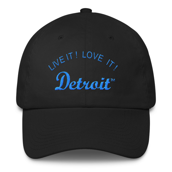 LIVE IT LOVE IT Detroit Bayside Cotton Cap in aqua teal letters