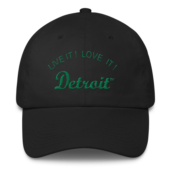 LIVE IT LOVE IT Detroit Bayside Cotton Cap in kelly green letters